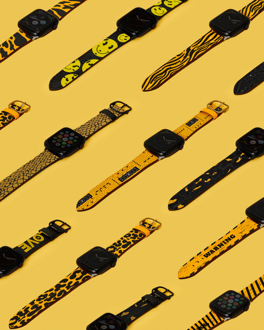 Deercase'in Vegan Deri Sarı-Siyah Apple Watch Kordonları: Sürdürülebilir ve Şık Bir Tercih