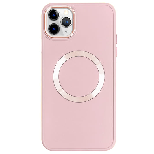 Apple iPhone 11 Pro Max Renkli Magsafe Case Pembe
