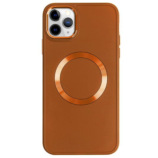 Apple iPhone 11 Pro Max Renkli Magsafe Case Turuncu