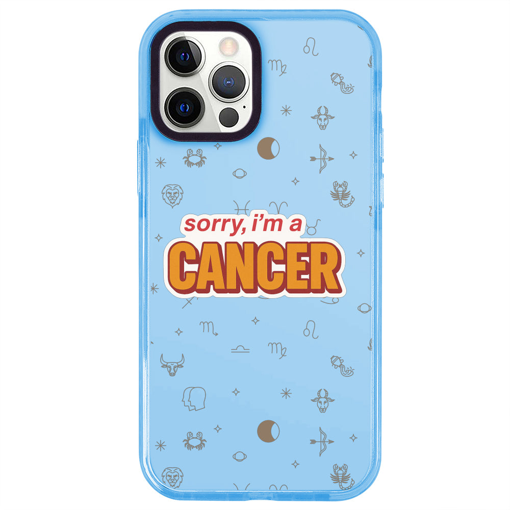 iPhone 12 Pro Yengeç Burcu Sorry Zodiac Telefon Kılıfı - Azure