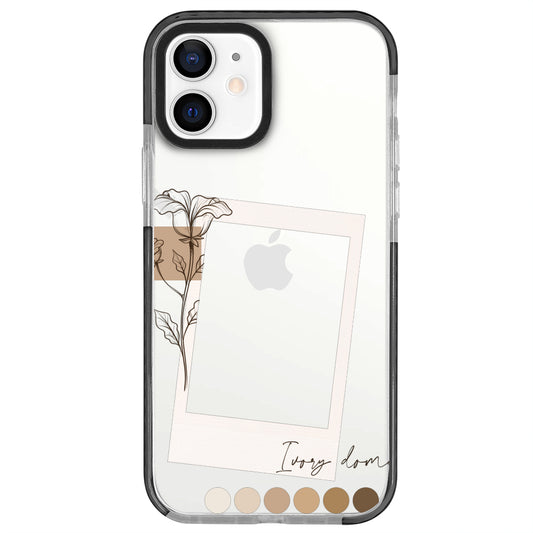 iPhone 12 Brown Tones Polaroid Telefon Kılıfı