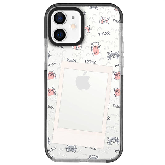 iPhone 12 Sweet Cat Polaroid Telefon Kılıfı