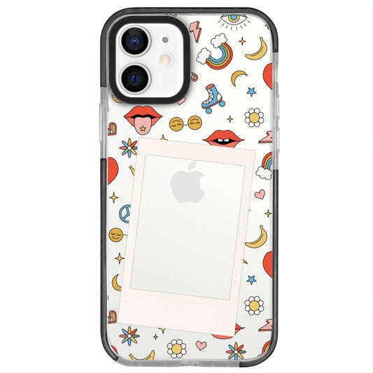 iPhone 12 Sleep Eyes Polaroid Telefon Kılıfı
