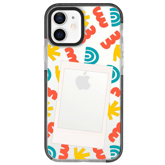 iPhone 12 Colorful Polaroid Telefon Kılıfı