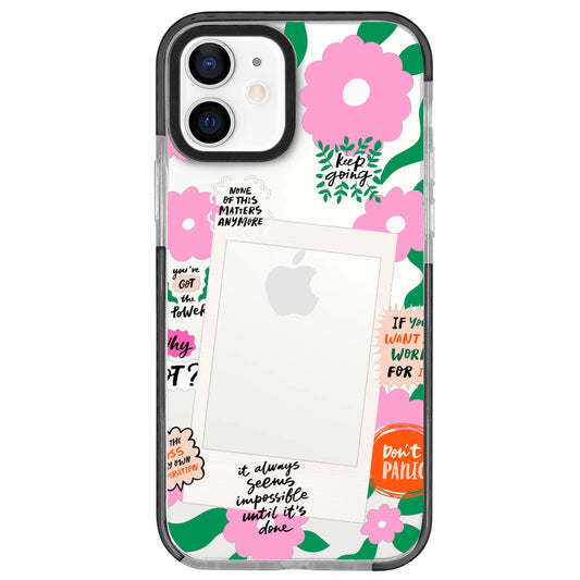 iPhone 12 Dont Panic Polaroid Telefon Kılıfı