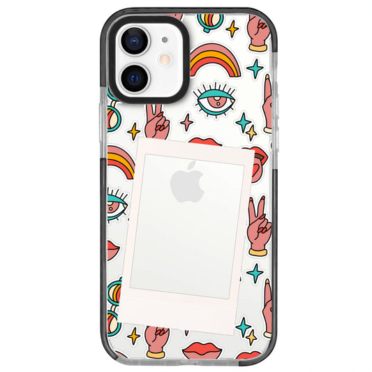 iPhone 12 Peace Polaroid Telefon Kılıfı