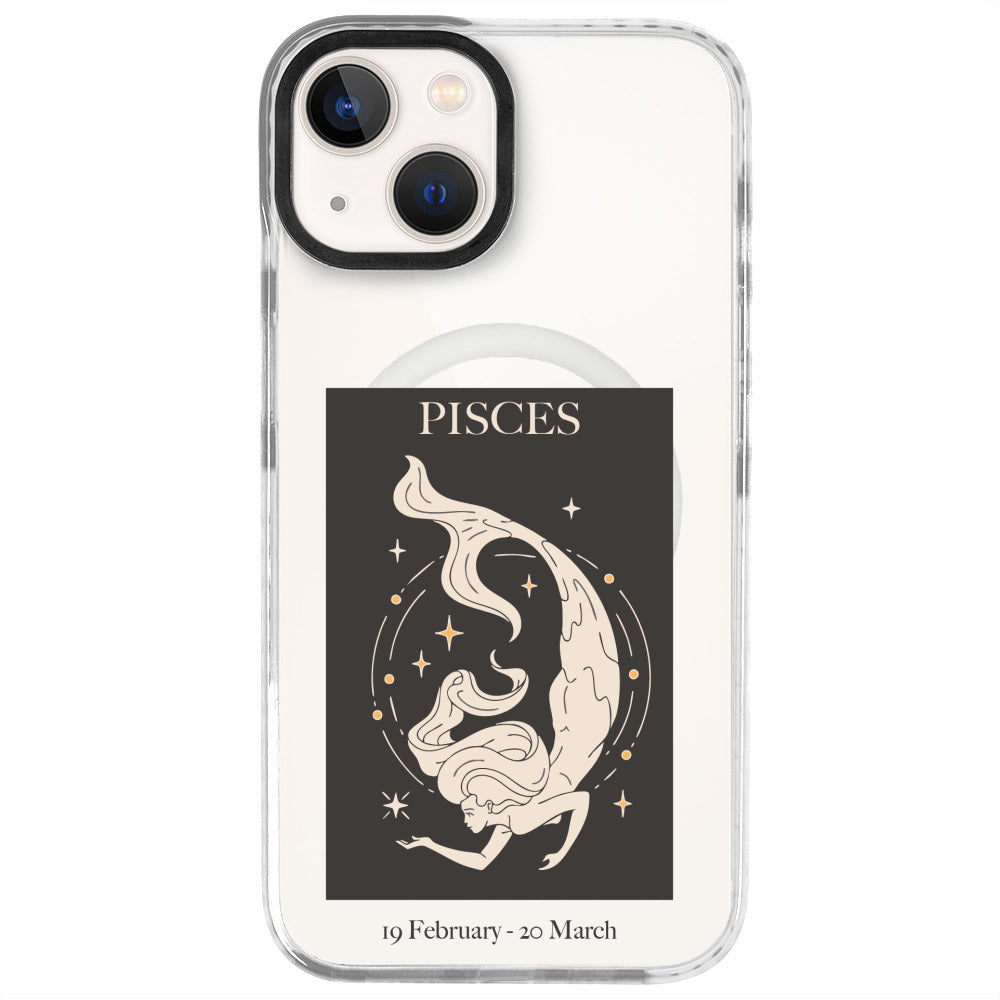 iPhone 13 Balık Burcu History of Zodiac Telefon Kılıfı - Beyaz