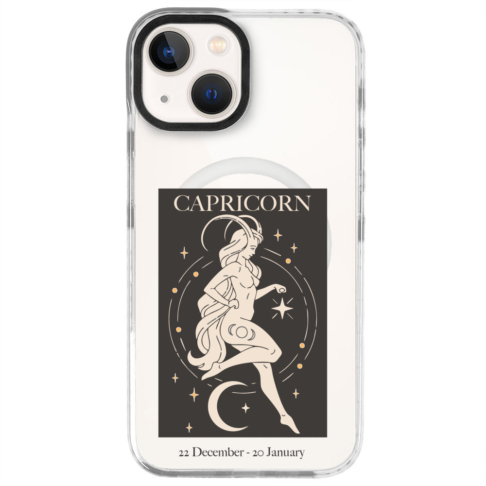 iPhone 13 Oğlak Burcu History of Zodiac Telefon Kılıfı - Beyaz
