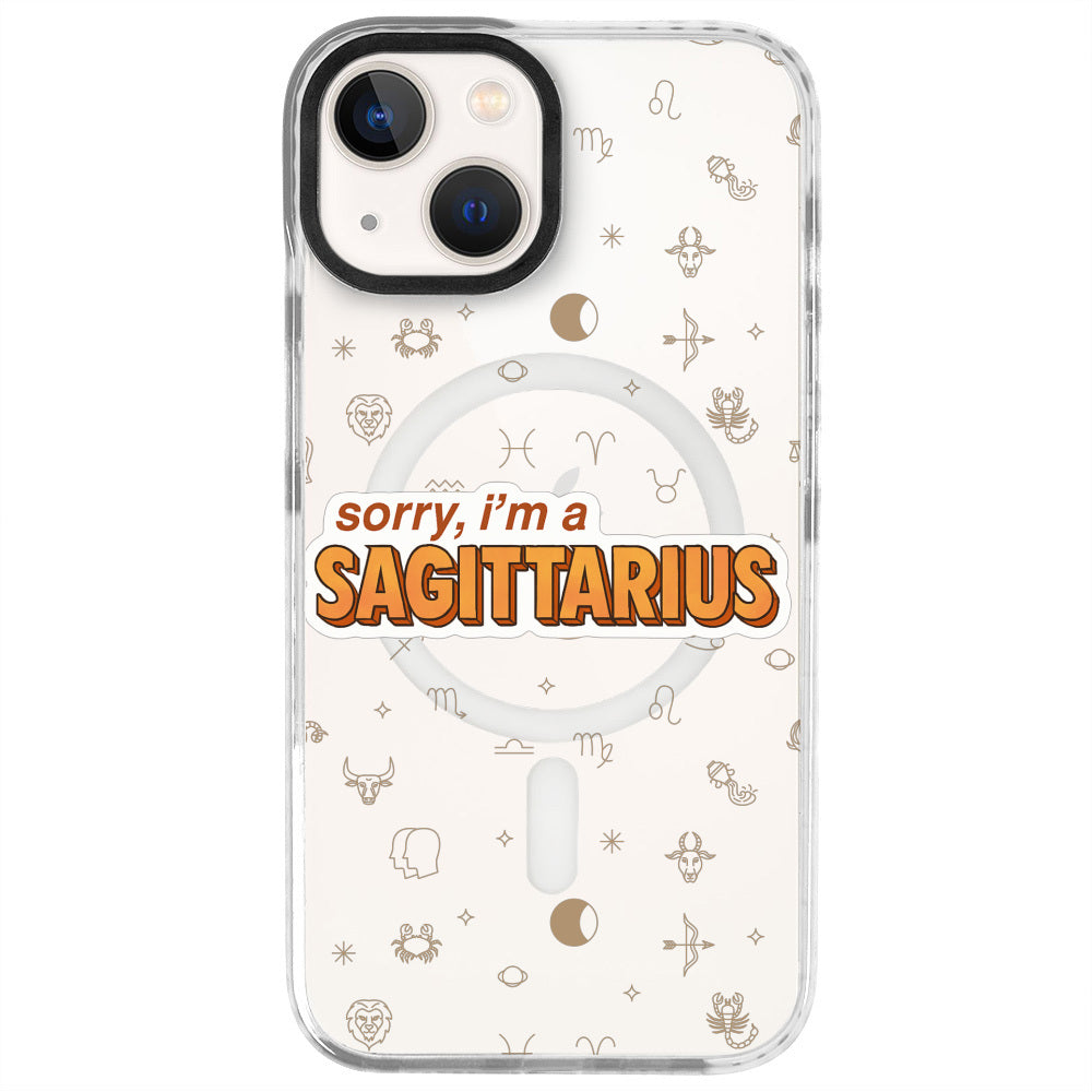 iPhone 13 Yay Burcu Sorry Zodiac Telefon Kılıfı - Beyaz
