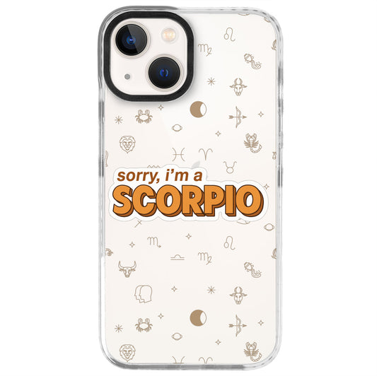 iPhone 13 Mini Akrep Burcu Sorry Zodiac Telefon Kılıfı - Beyaz