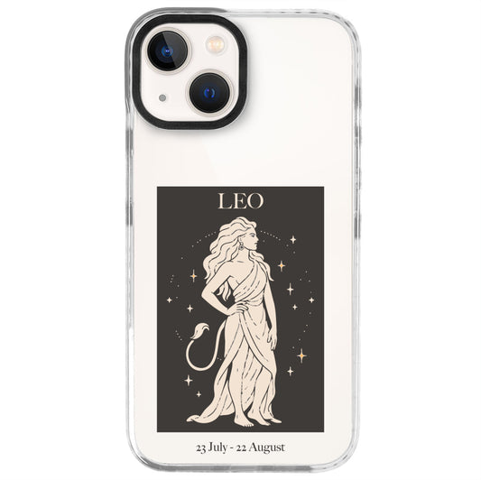iPhone 13 Mini Aslan Burcu History of Zodiac Telefon Kılıfı - Beyaz