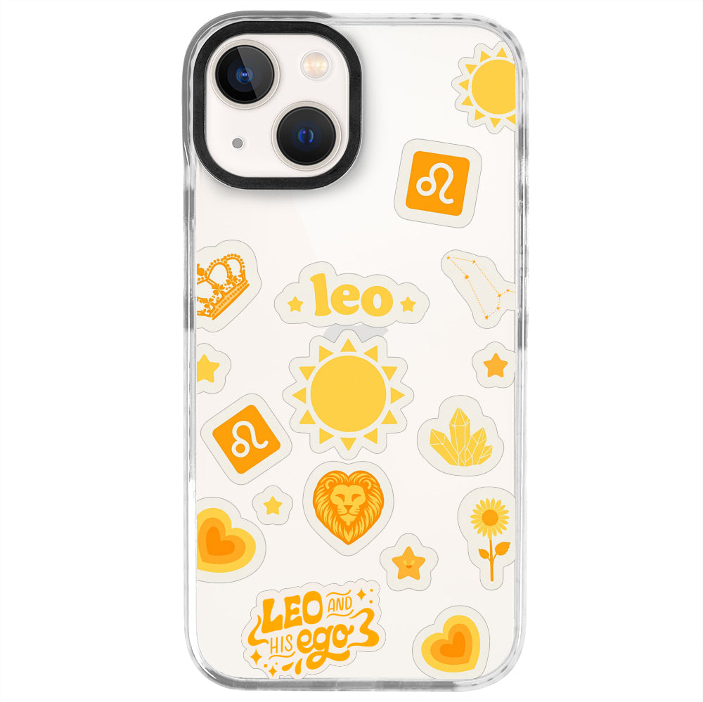 iPhone 13 Mini Aslan Burcu Sweet Rules Telefon Kılıfı - Beyaz