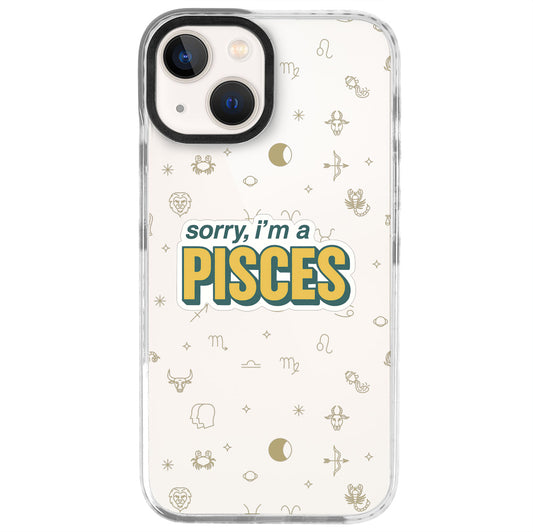 iPhone 13 Mini Balık Burcu Sorry Zodiac Telefon Kılıfı - Beyaz
