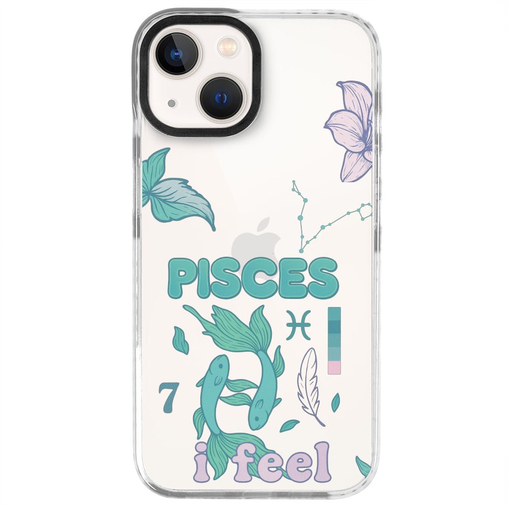 iPhone 13 Mini Balık Burcu The Emperor Telefon Kılıfı - Beyaz