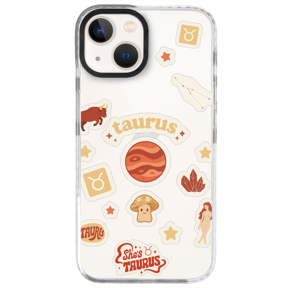 iPhone 13 Mini Boğa Burcu Sweet Rules Telefon Kılıfı - Beyaz