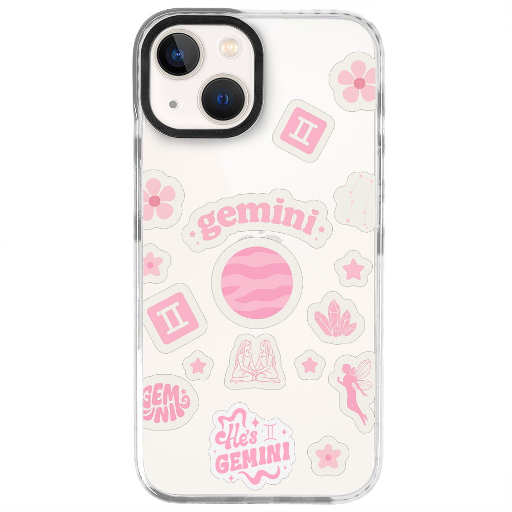 iPhone 13 Mini İkizler Burcu Sweet Rules Telefon Kılıfı - Beyaz