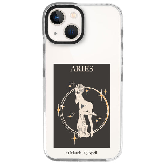 iPhone 13 Mini Koç Burcu History of Zodiac Telefon Kılıfı - Beyaz