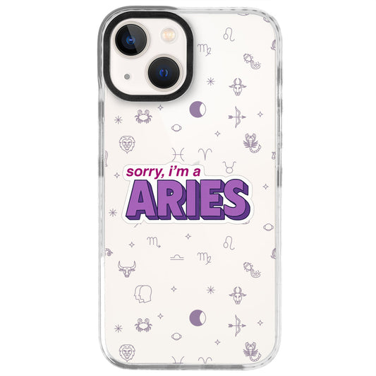 iPhone 13 Mini Koç Burcu Sorry Zodiac Telefon Kılıfı - Beyaz