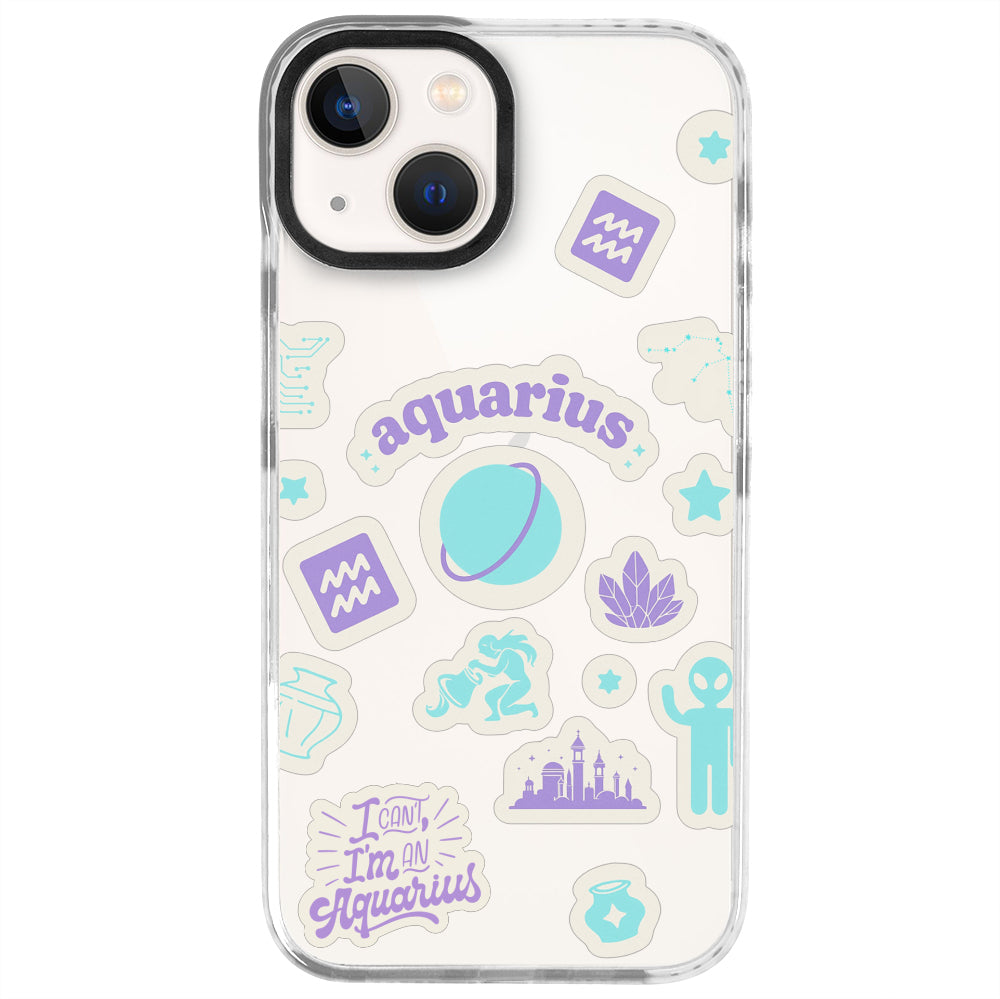 iPhone 13 Mini Kova Burcu Sweet Rules Telefon Kılıfı - Beyaz