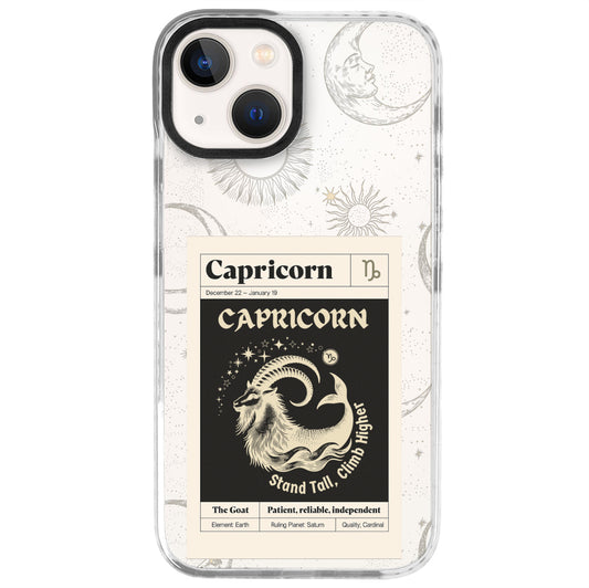 iPhone 13 Mini Oğlak Burcu Sticker Mode Telefon Kılıfı - Beyaz