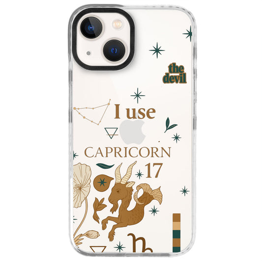 iPhone 13 Mini Oğlak Burcu The Emperor Telefon Kılıfı - Beyaz