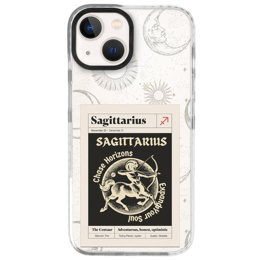 iPhone 13 Mini Yay Burcu Sticker Mode Telefon Kılıfı - Beyaz