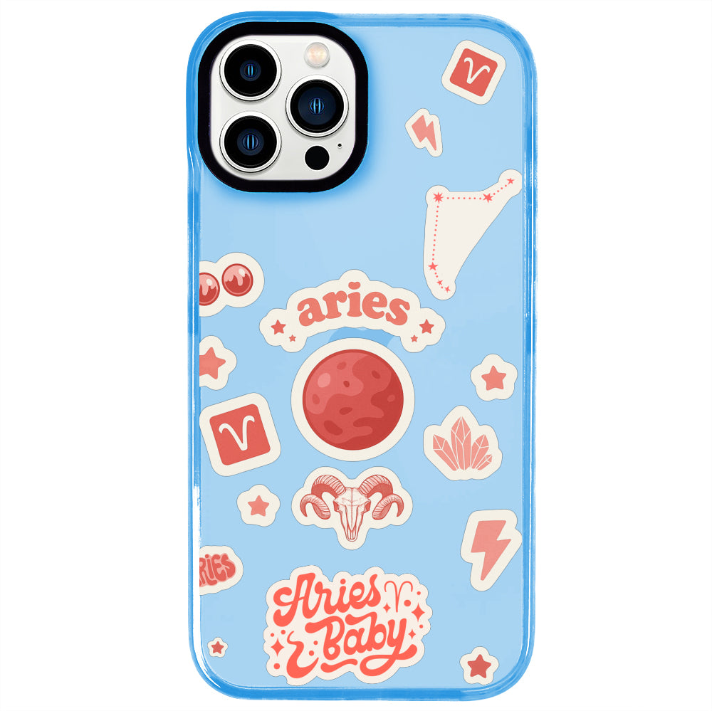 iPhone 13 Pro Max Koç Burcu Sweet Rules Telefon Kılıfı - Azure