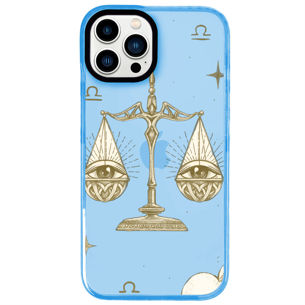 iPhone 13 Pro Max Terazi Burcu Soft Stars Telefon Kılıfı - Azure