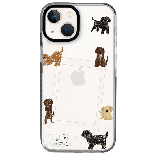 iPhone 13 Mini Dogs Polaroid Telefon Kılıfı