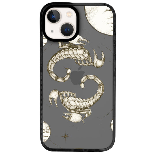 iPhone 14 Akrep Burcu Soft Stars Telefon Kılıfı - Cool Black