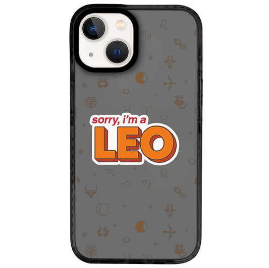 iPhone 14 Aslan Burcu Sorry Zodiac Telefon Kılıfı - Cool Black