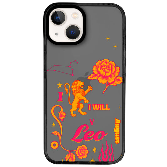 iPhone 14 Aslan Burcu The Emperor Telefon Kılıfı - Cool Black