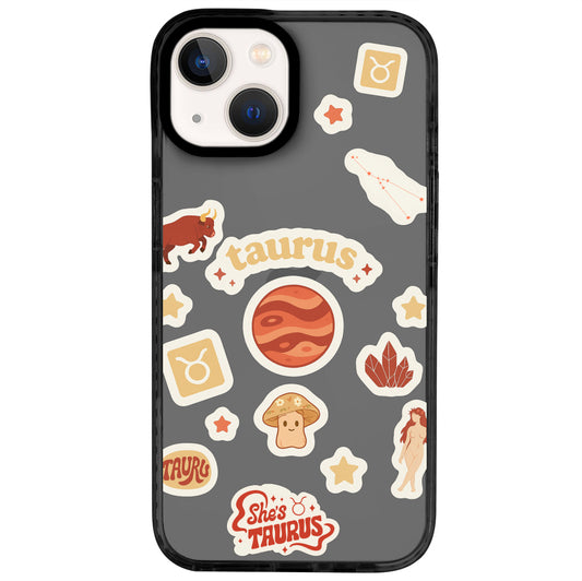 iPhone 14 Boğa Burcu Sweet Rules Telefon Kılıfı - Cool Black