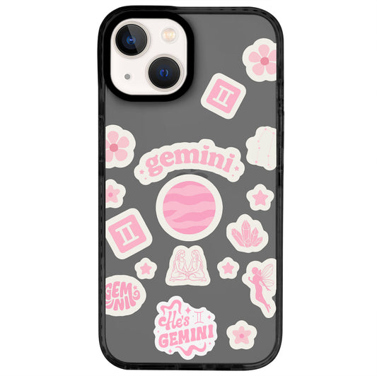 iPhone 14 İkizler Burcu Sweet Rules Telefon Kılıfı - Cool Black