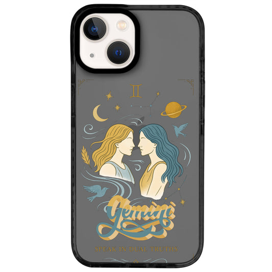 iPhone 14 İkizler Burcu Way of Aries Telefon Kılıfı - Cool Black