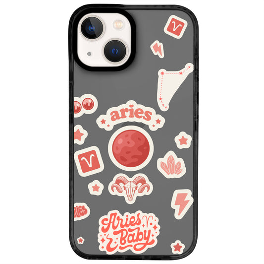 iPhone 14 Koç Burcu Sweet Rules Telefon Kılıfı - Cool Black