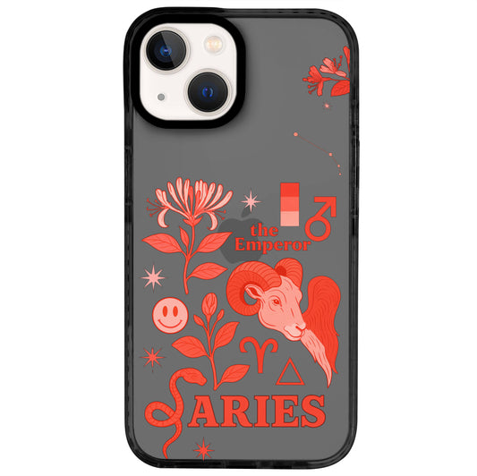 iPhone 14 Koç Burcu The Emperor Telefon Kılıfı - Cool Black