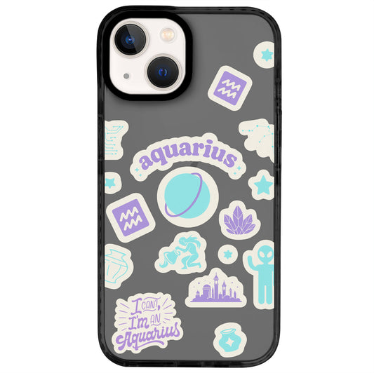 iPhone 14 Kova Burcu Sweet Rules Telefon Kılıfı - Cool Black