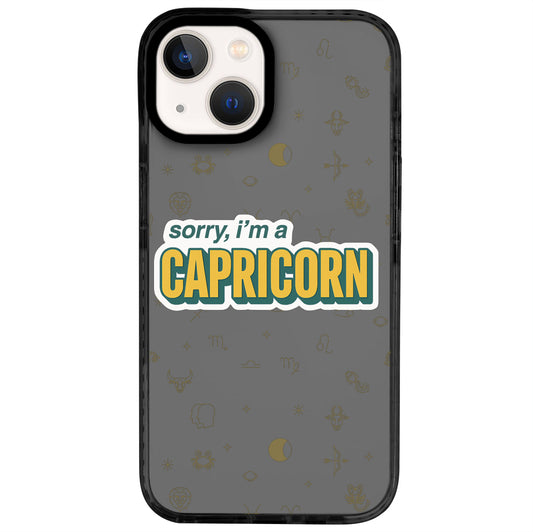 iPhone 14 Oğlak Burcu Sorry Zodiac Telefon Kılıfı - Cool Black