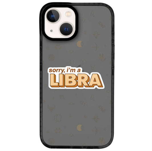 iPhone 14 Terazi Burcu Sorry Zodiac Telefon Kılıfı - Cool Black