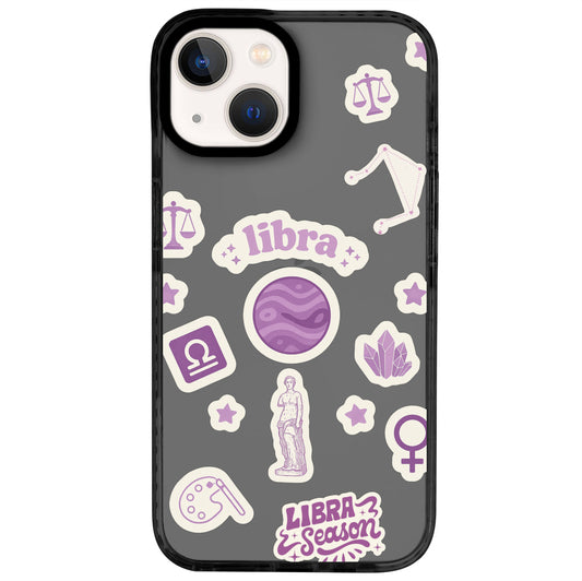 iPhone 14 Terazi Burcu Sweet Rules Telefon Kılıfı - Cool Black