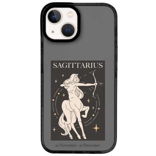 iPhone 14 Yay Burcu History of Zodiac Telefon Kılıfı - Cool Black