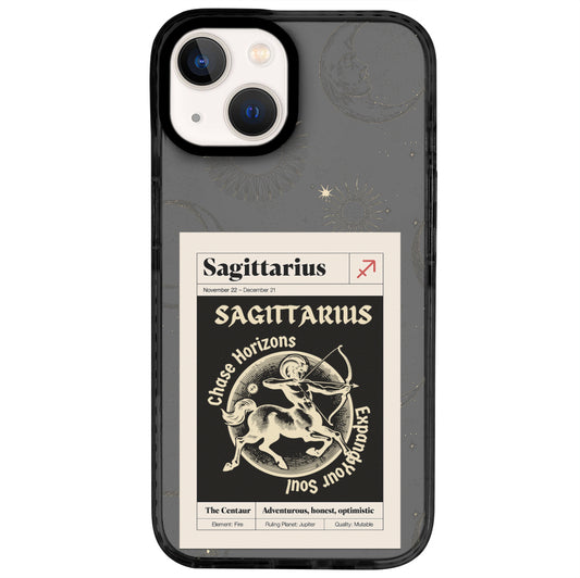 iPhone 14 Yay Burcu Sticker Mode Telefon Kılıfı - Cool Black