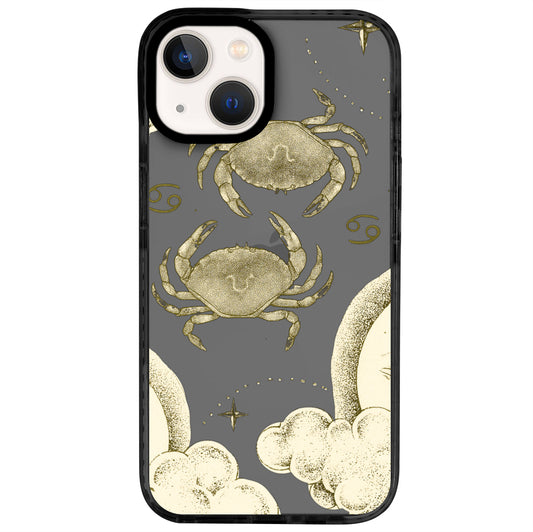 iPhone 14 Yengeç Burcu Soft Stars Telefon Kılıfı - Cool Black