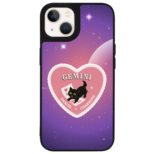 iPhone 14 İkizler Burcu Heart In Stars Telefon Kılıfı - Popsoketsiz
