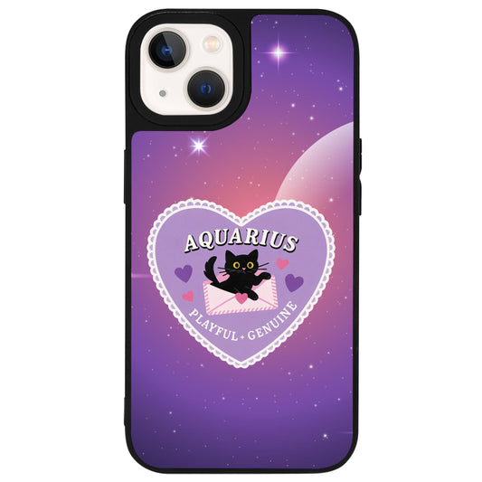 iPhone 14 Kova Burcu Heart In Stars Telefon Kılıfı - Popsoketsiz