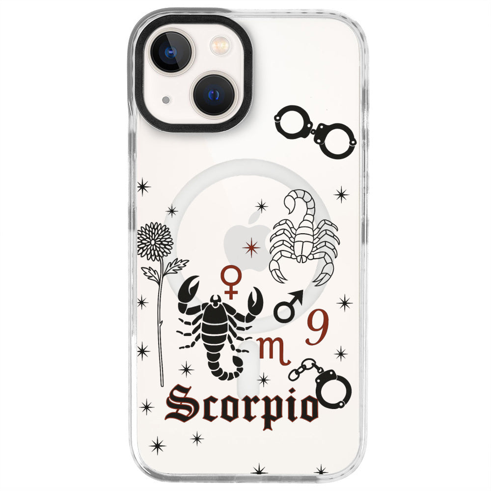 iPhone 14 Akrep Burcu The Emperor Telefon Kılıfı - Beyaz