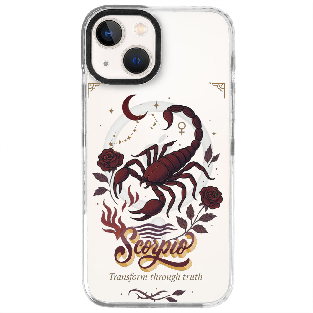 iPhone 14 Akrep Burcu Way of Aries Telefon Kılıfı - Beyaz