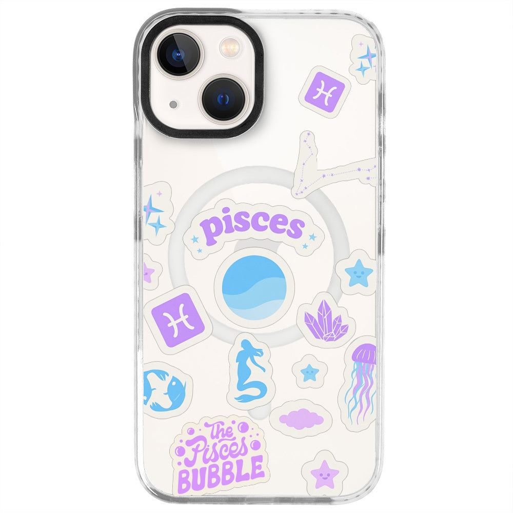 iPhone 14 Balık Burcu Sweet Rules Telefon Kılıfı - Beyaz
