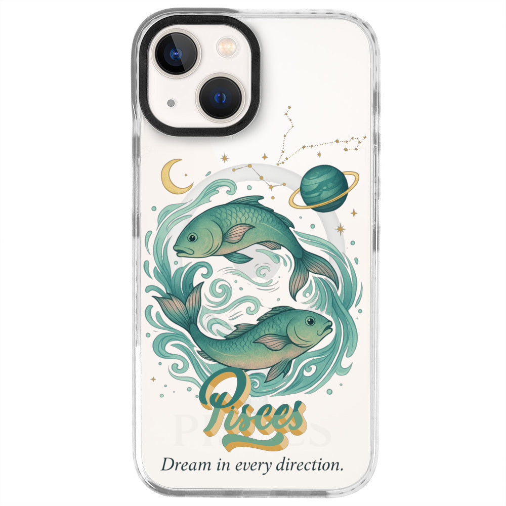 iPhone 14 Balık Burcu Way of Aries Telefon Kılıfı - Beyaz